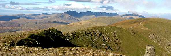 View towards Sca Fell Pike from Old Man Of Coniston